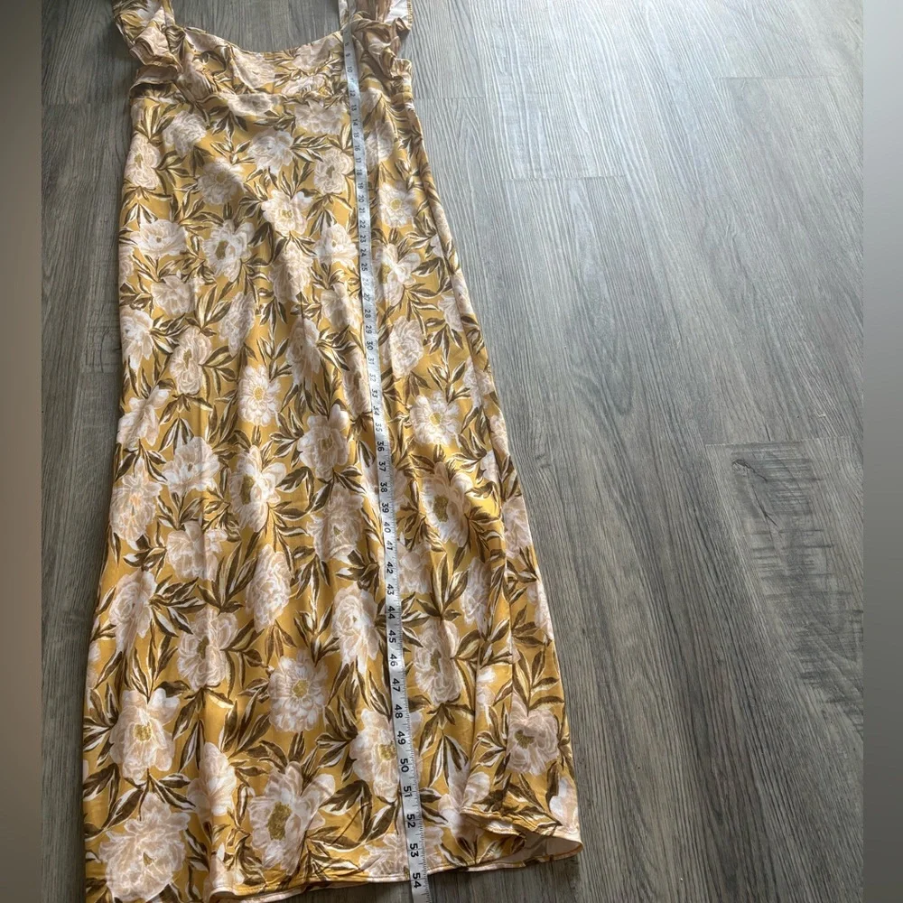 Madewell Angelina Slip Maxi Dress Yellow Floral Print Size 10 NWT - Picture 7 of 12